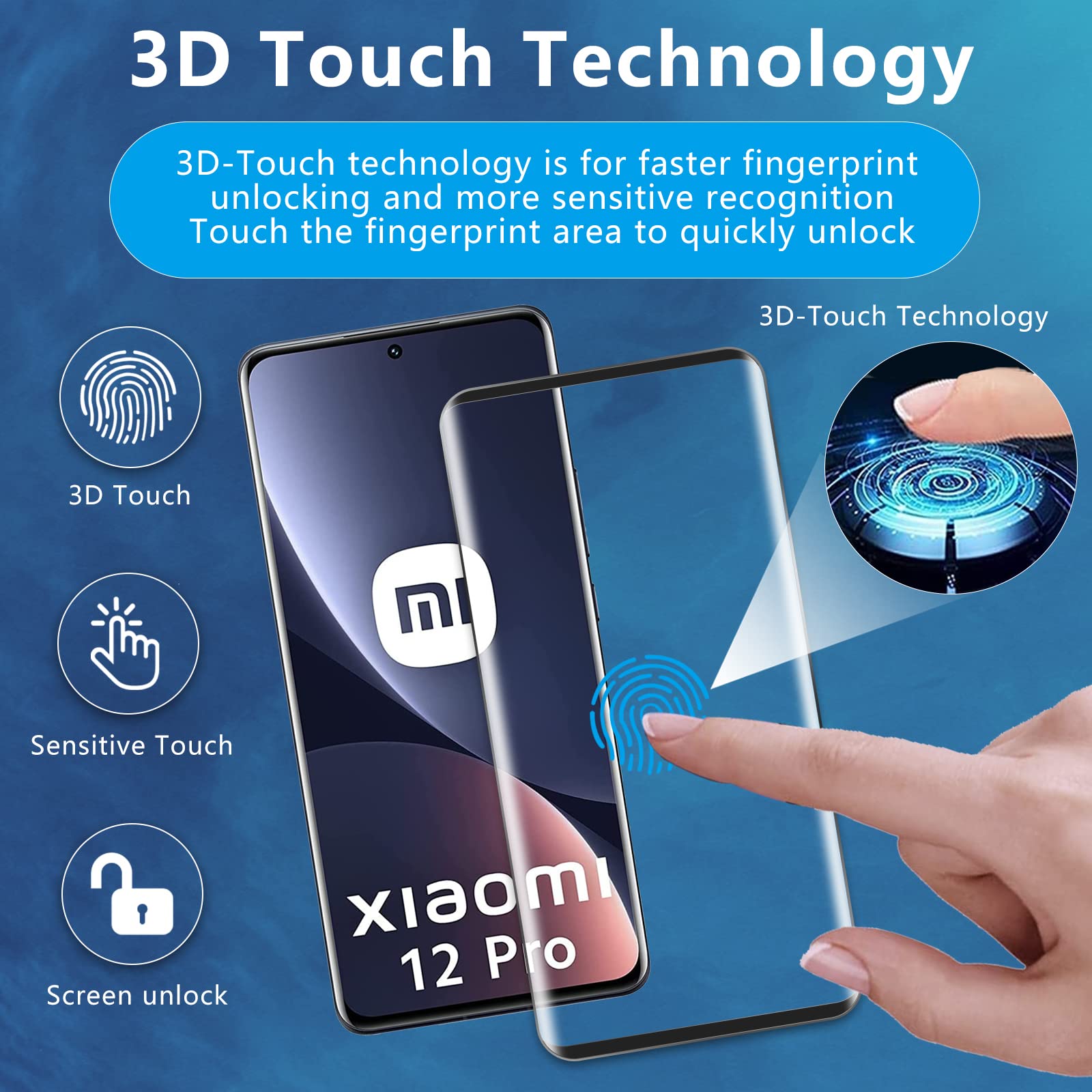 Protezione Fotocamera In Vetro Temperato Per Xiaomi 12 Pro, Pellicola Trasparente 9H