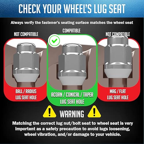 Miniatura 6 de Wheel Accessories Parts 20 tuercas hexagonales M12x1.5 de 12 x 1.5 pulgadas (1.378 in), 1.38 pulgadas de largo, cromadas de 1316 pulgadas, 0.827 in,