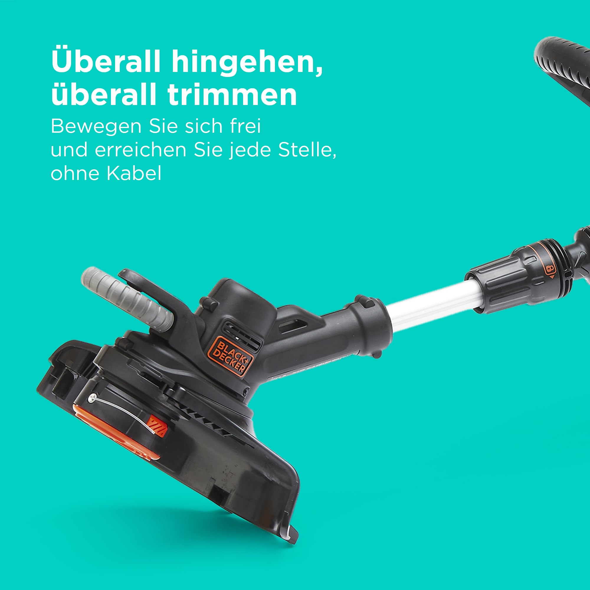 BLACK+DECKER POWERCONNECT Akku-Rasentrimmer (ohne Akku und Ladegerät), 28cm, STC1820PCB-XJ