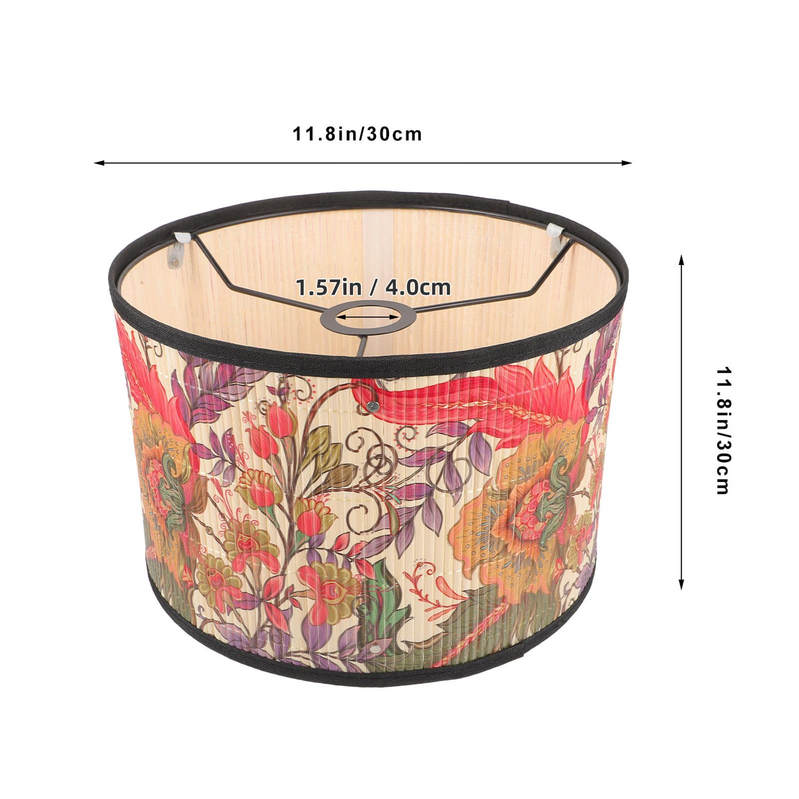 Paralume in Bambù Intrecciato per Lampada da Tavolo Struttura Stabile, Design Elegante e Stile Rustico, Adatto per Soggiorno e Camera da Letto