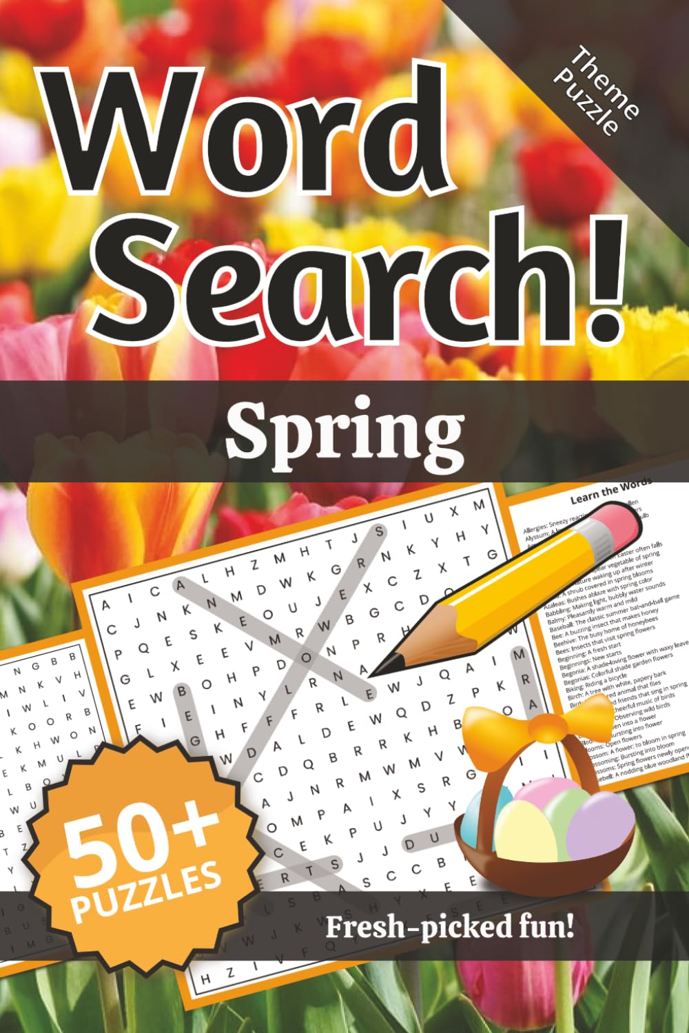 Spring Word Search: Words and Definitions of Spring: Word Puzzle Book | 110+ pages | 50+ puzzles | 6x9 | Fresh-picked fun! Easy to solve! (Learning)