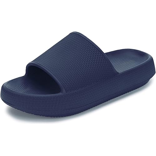BRONAX Pillow Slippers for Women and Men | House Slides Shower Sandals | Cushioned Thick Sole