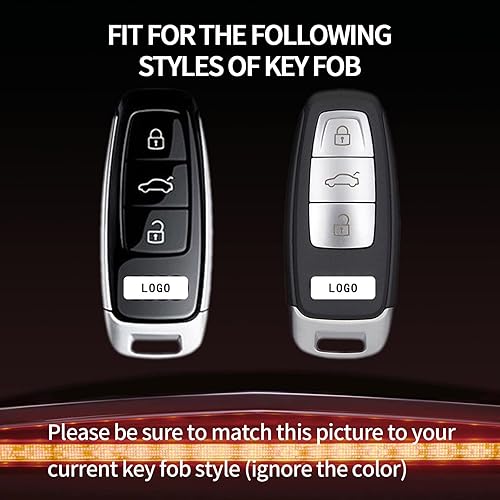 Miniatura 4 de TANGSEN Funda inteligente para llavero compatible con Audi A3 A6 A7 A8 E-Tron S3 S6 RS6 S7 RS7 Q7 SQ7 Q8 SQ8 3 4 botones entrada sin llave remoto