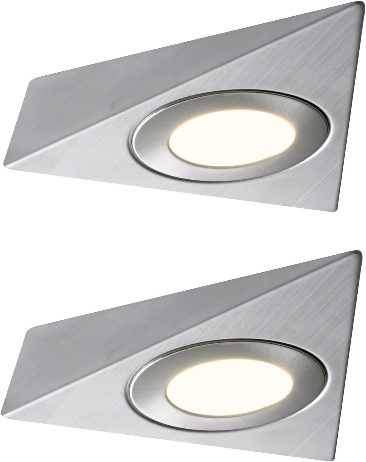 2 X LED Triangle Light Mains Kitchen Under Unit Cupboard Warm