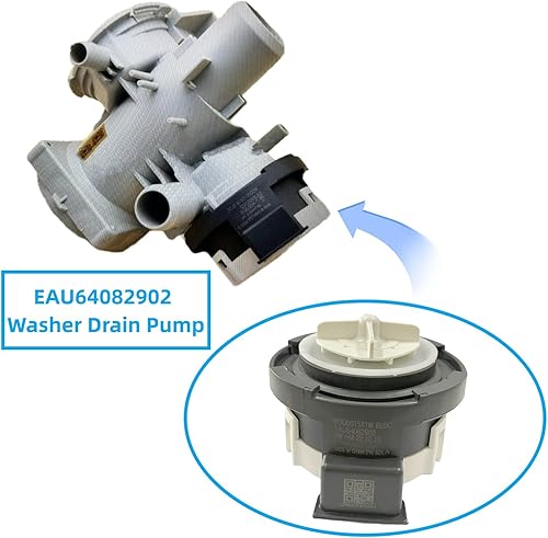 Miniatura 3 de EAU64082902 WDD0015X1M Bomba de motor de drenaje de lavadora compatible con LG EAU64082901 WDD0032X1M Motor Assembly, repuesto de piezas de