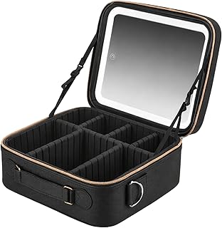 Led Mirror Makeup Case with Type-C Charging, ...
