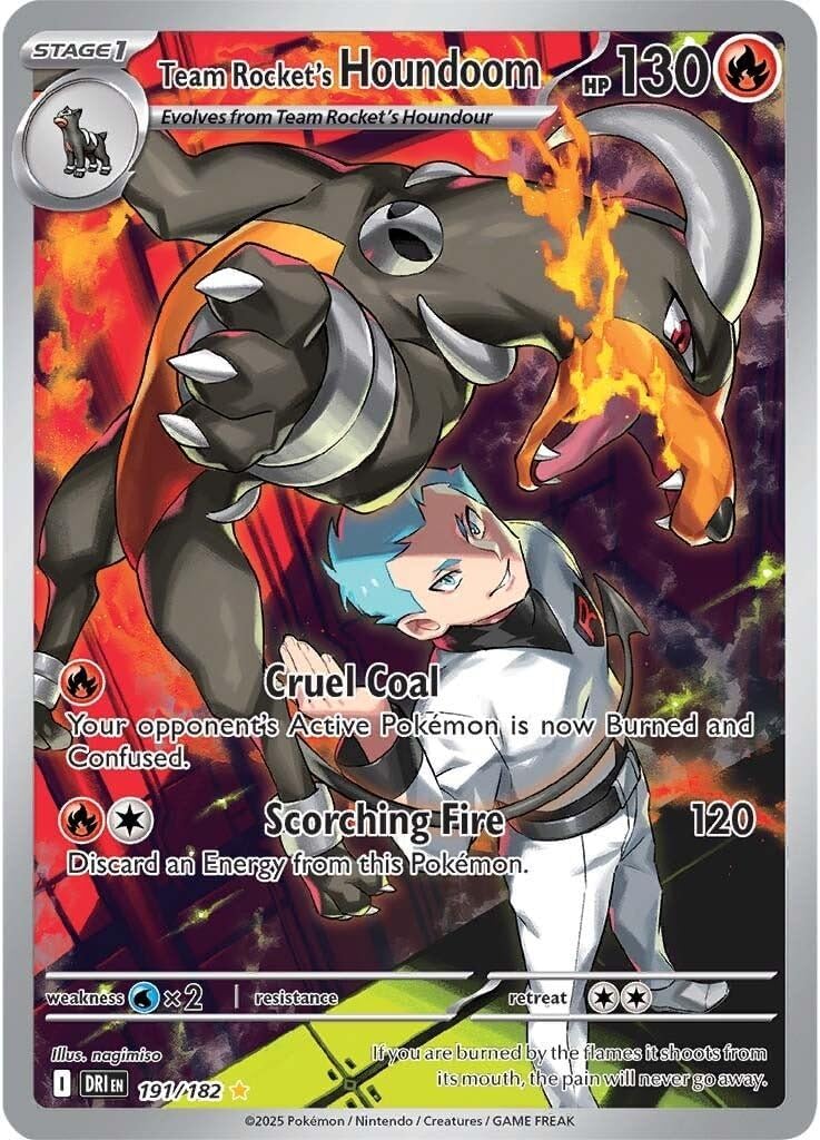 Team Rocket’s Houndoom 191/182 – Destined Rivals Illustration Rare – Foil Card