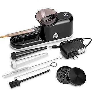 Free Boy Upgraded Electric Cones Rolling Machine Automatic Cone Loader Minin Portable Pre Rolled Cones Filling Maker and Portable Manual Grinder
