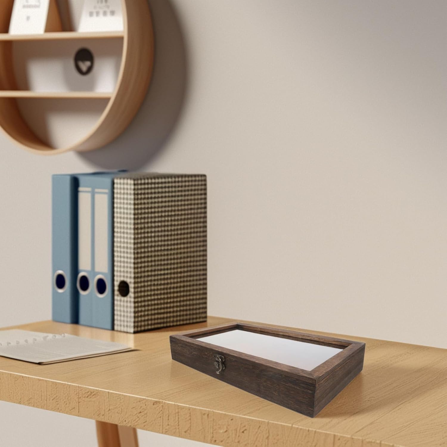 Butterfly Specimen Display Case Wooden Storage Box with Clear Lid for Safe Preservation of Butterflies and for Collectibles and Crafts