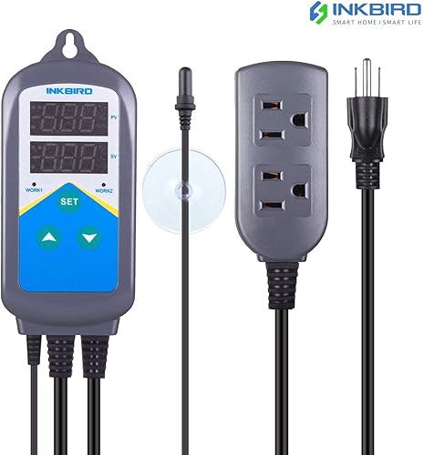 Miniatura 2 de Termostato de calefacción acuario reptil sonda sumergible Sensor Inkbird ITC306T Calentador Relé Digital Invernadero Controlador de Temperatura