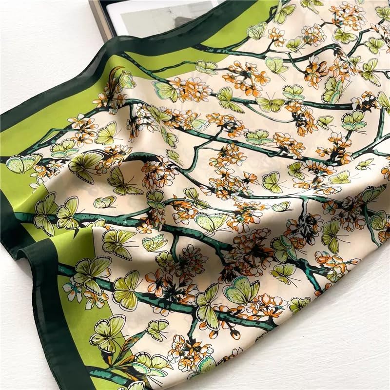 27.5 Inch Silk Feeling Scarf for Women Square Satin Head Scarf Hair Wrap Bandana - Image 4