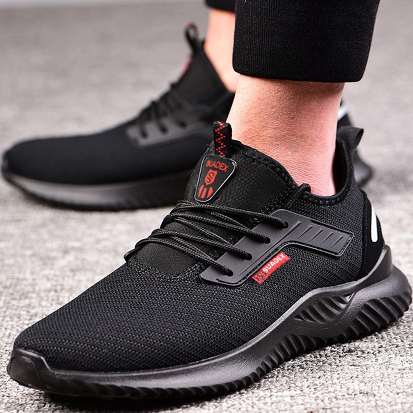 SUADEX Chaussures de Sécurité Hommes Femmes Légère Baskets de Sécurité Respirantes Légère Antidérapant Embout en Acier