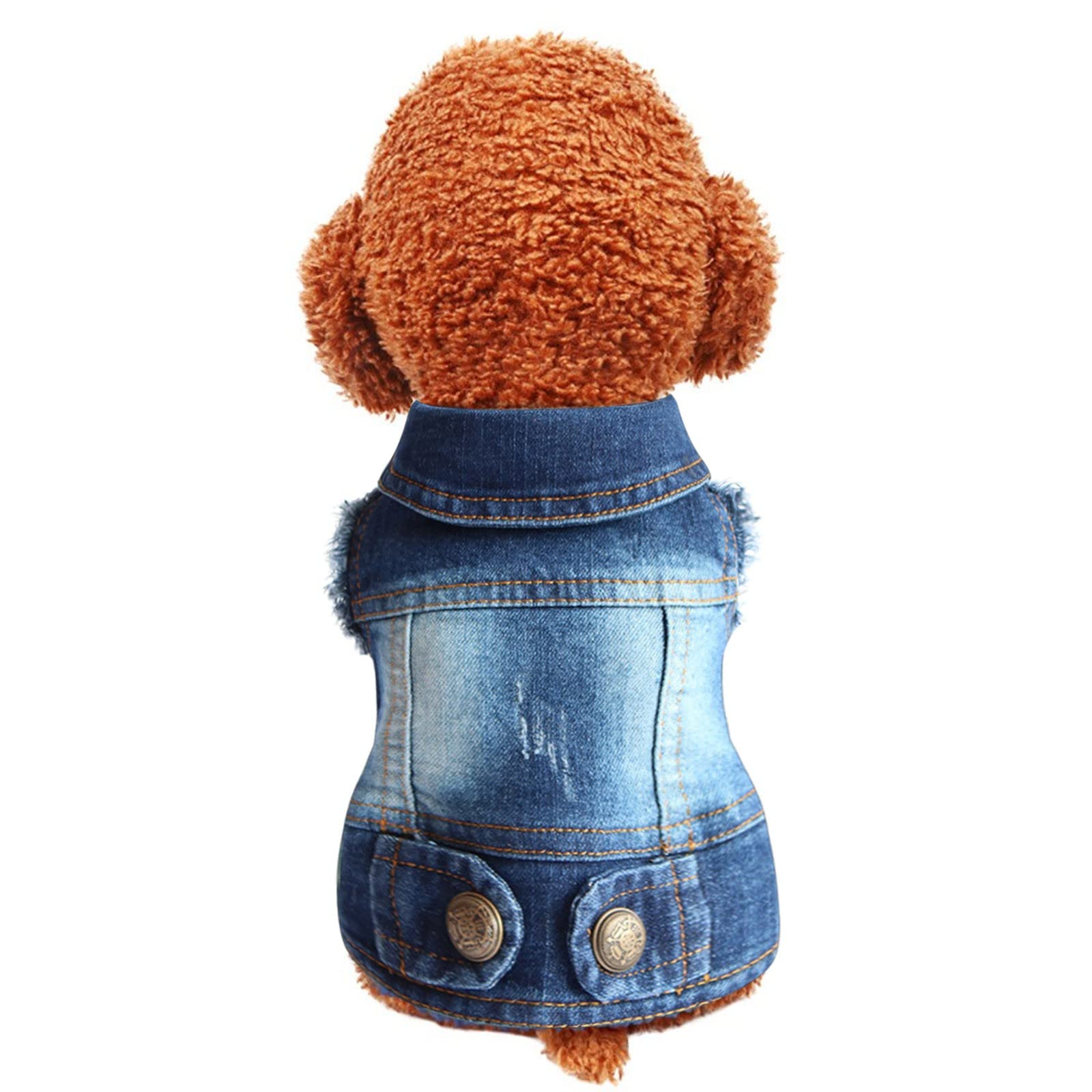 Giacca di Jeans per Cani e Gatti di Piccola e Media Taglia - Alla Moda, Traspirante per Animali Domestici, Barboncino Giocattolo