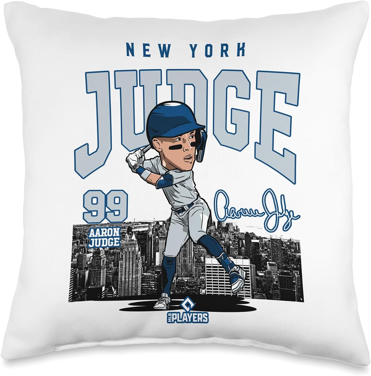 Aaron Judge | New York Baseball MLB Players | MLBJUD3005W Throw Pillow