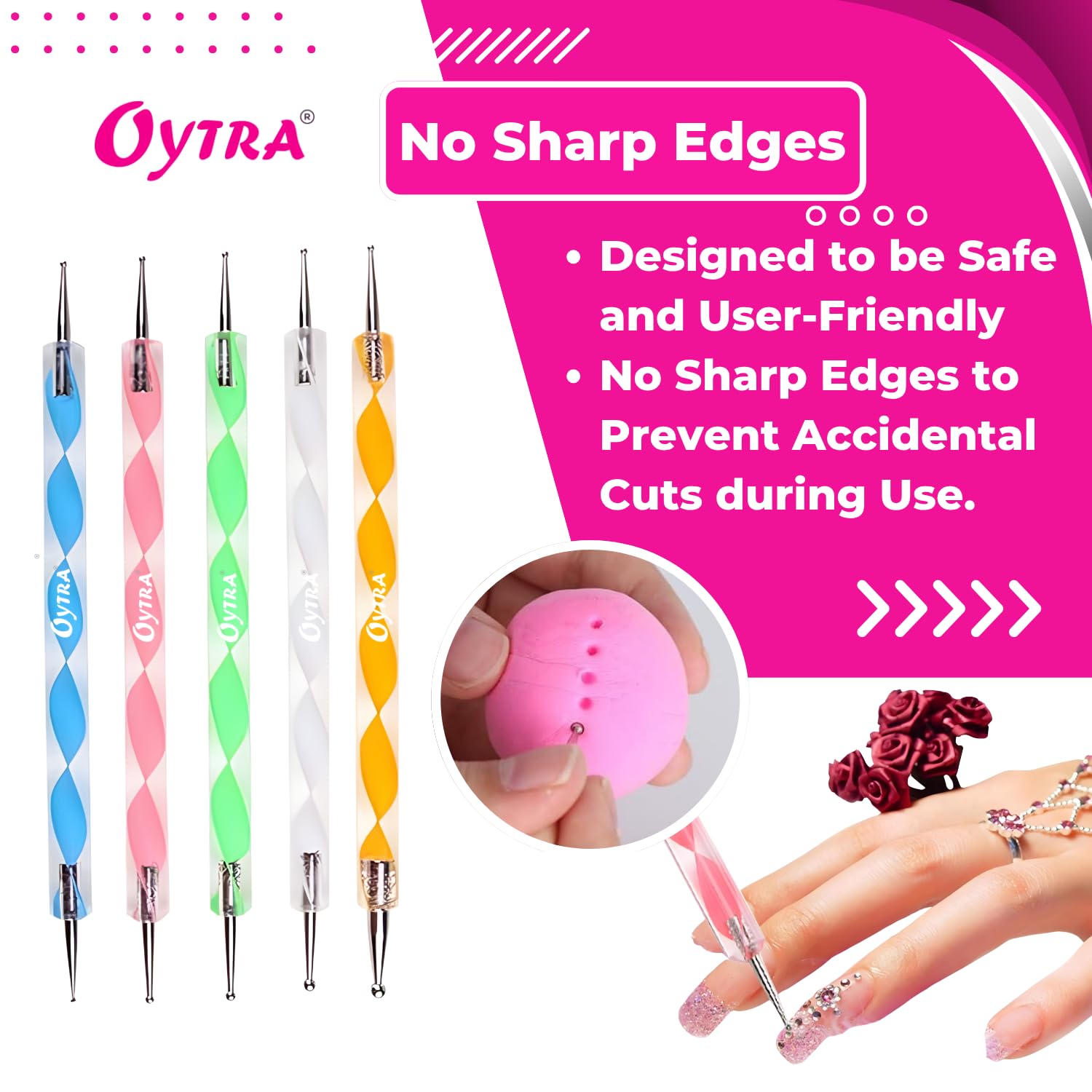 Oytra Mandala Dotting Tool Set 13 Piece for Clay Modelling Nail Art Sculpting Shaping Lippan Acrylic Stylus Tools for Painting Sculpture Pottery Craft 1