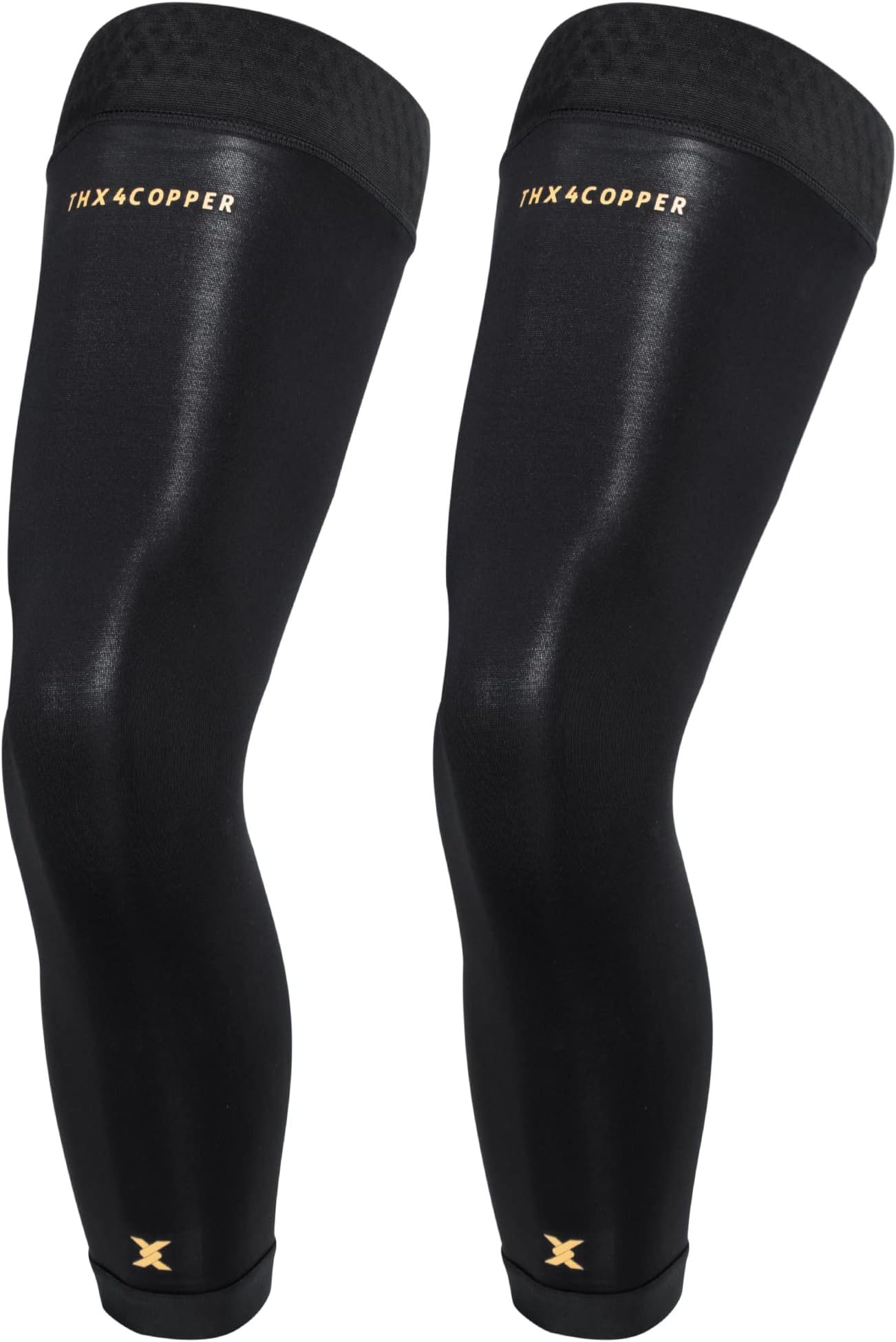 Full Leg Compression Sleeves, Anti-Slip Long Knee Stabilizer, Pain Relief Brace Arthritis Recovery, Men&Women-PAIR