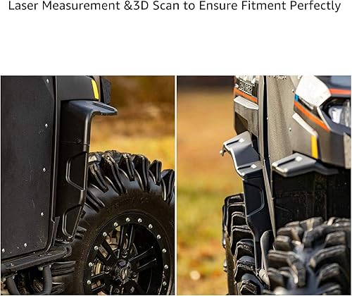 Miniatura 4 de A & UTV PRO Guardabarros extendidos más anchos para Polaris Ranger XP 1000Northstar Edition 2018-2024, delanteros y traseros XXL resistentes, 8