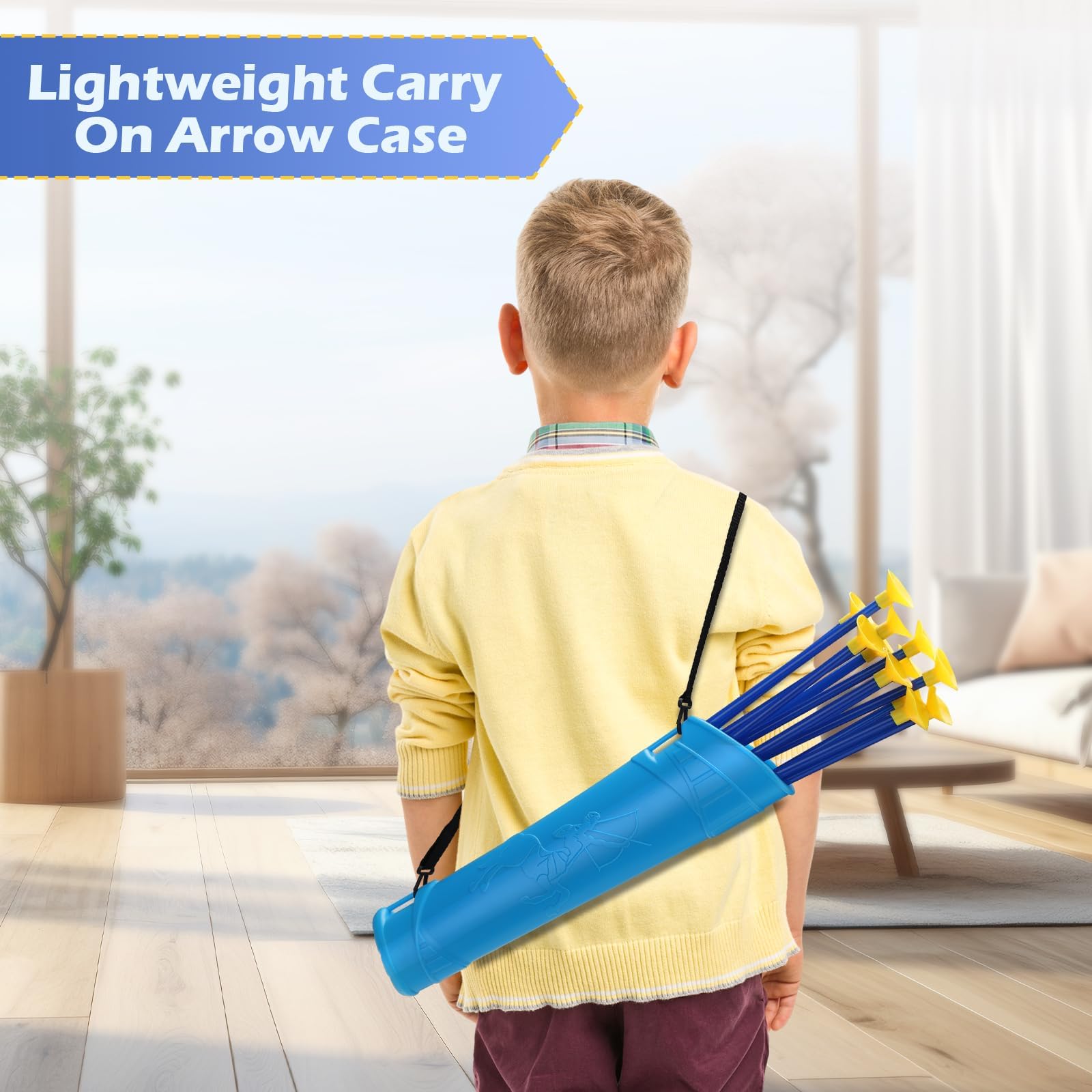 20 sztuk zapasowych strzałek z przyssawką, 42 cm, zabawka, łucznictwo z zapasowymi strzałami, do wewnątrz i na zewnątrz, dla chłopców i dziewczynek, z 1 kołczanem, niebieskie