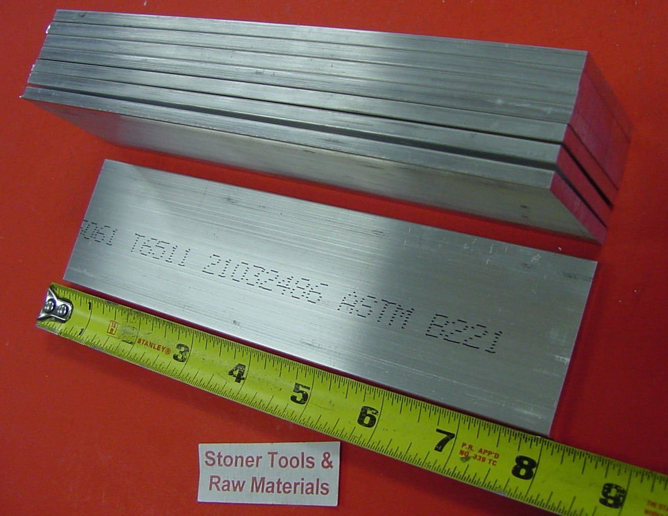 8 Pieces 3/16" X 2" ALUMINUM 6061 FLAT BAR 8" long T6511 .187" Plate Mill Stock L8