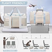 Vista 318 de Pequeña bolsa de gimnasio para mujer, bolsa de viaje con compartimento para zapatos