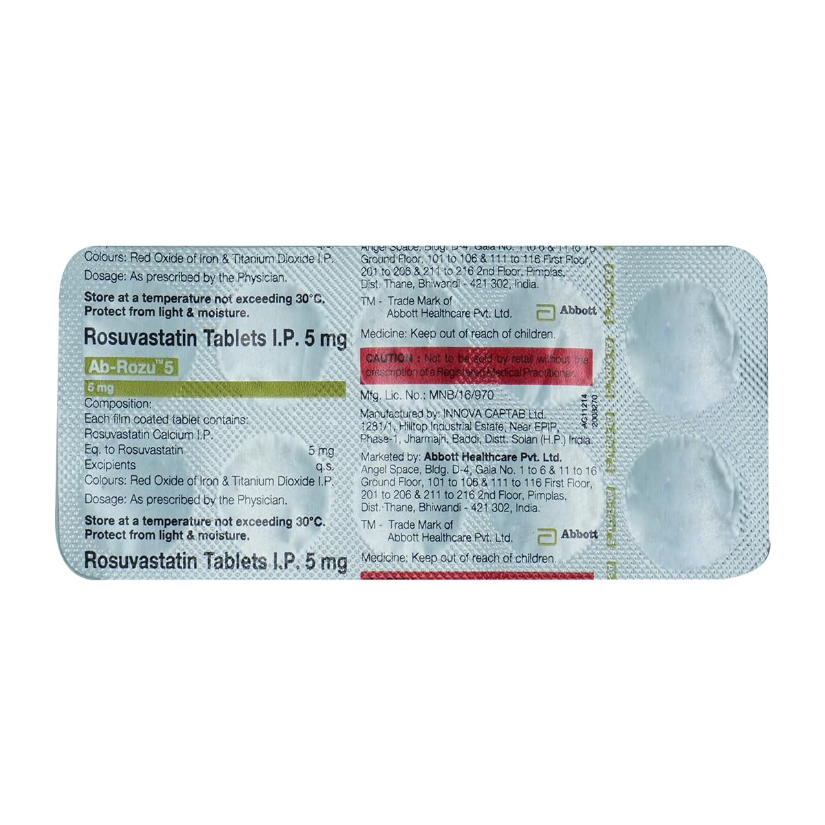 Ab-Rozu 5Mg - Strip of 10 Tablets
