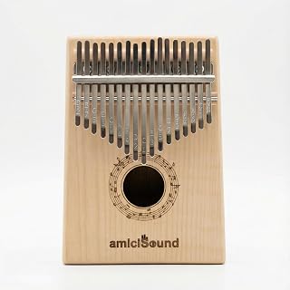 amiciSound 17-Key Kalimba Thumb Piano | Maple + Walnut Dual-Tone Wood Body for Melodious, Warm Sound | Wedge Design | Begi... Price In India