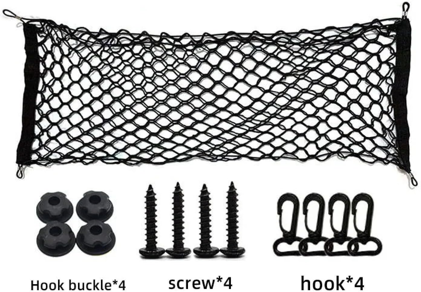 90x40cm Nylon Mesh, Elastic String with 4 Carabiners 4 Hooks,for Volvo New XC60 XC 2018 2019 2020 image 3