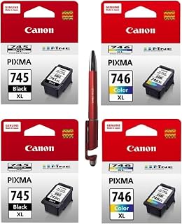 Canon 745XL Twin & 746XL Twin Ink Cartridge with ITGLOBAL 3in1 Multi-Function Mobile Phone Stand, Stylus Pen, Anti-Metal T... Price In India