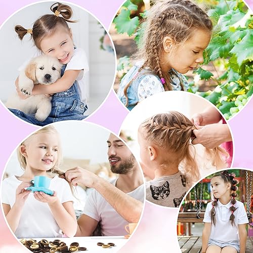 Miniatura 7 de 400 ligas para el pelo de bebé, 0.8 pulgadas multicolor para niñas, de algodón, suave, sin costuras, para coleta, rellenos de calcetines para niños
