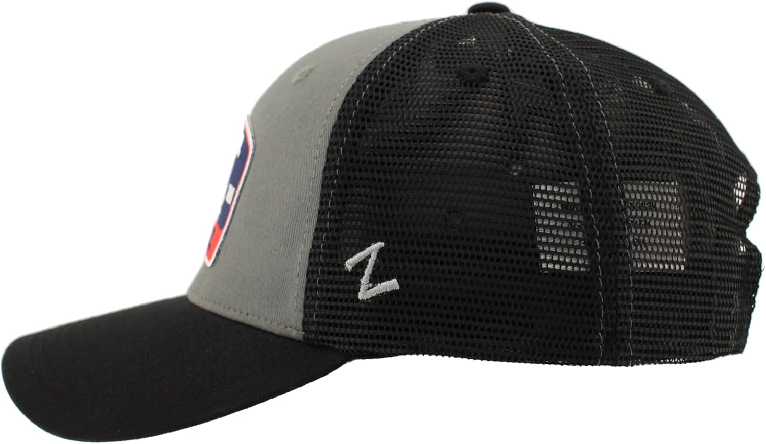 Connecticut Huskies NCAA Officially Licensed Snapback Hat Big Rig Patch Black Gray Switchback