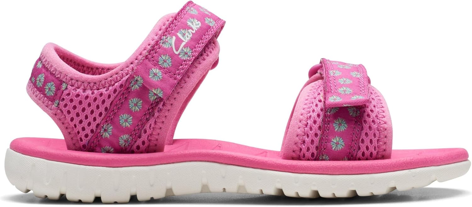 Clarks Surfing Tide Kid Textile Sandals In Hot Pink Standard Fit Size, 9 UK  Child: Amazon.co.uk: Fashion