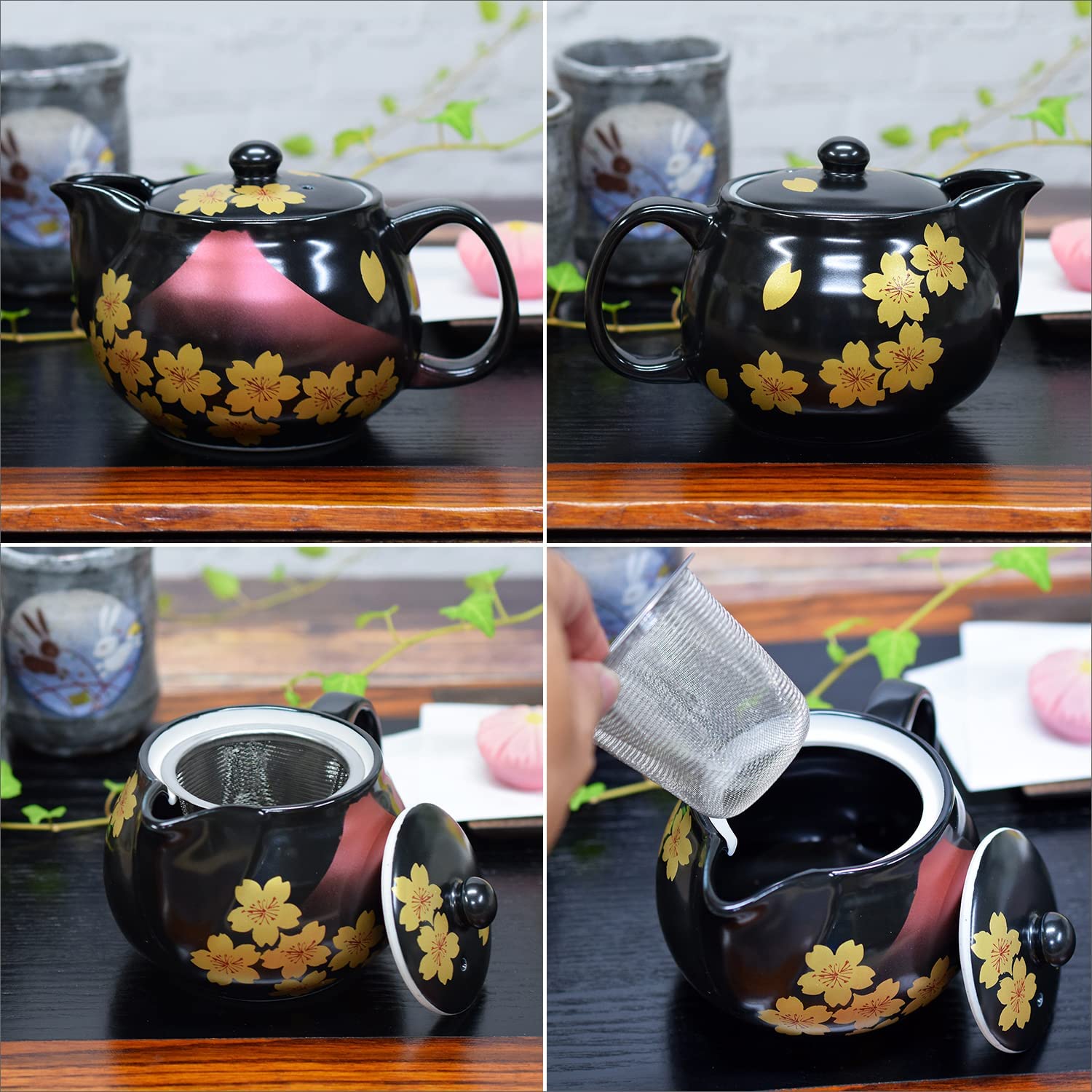 九谷焼　急須　和柄　桜 九谷焼急須和柄桜
