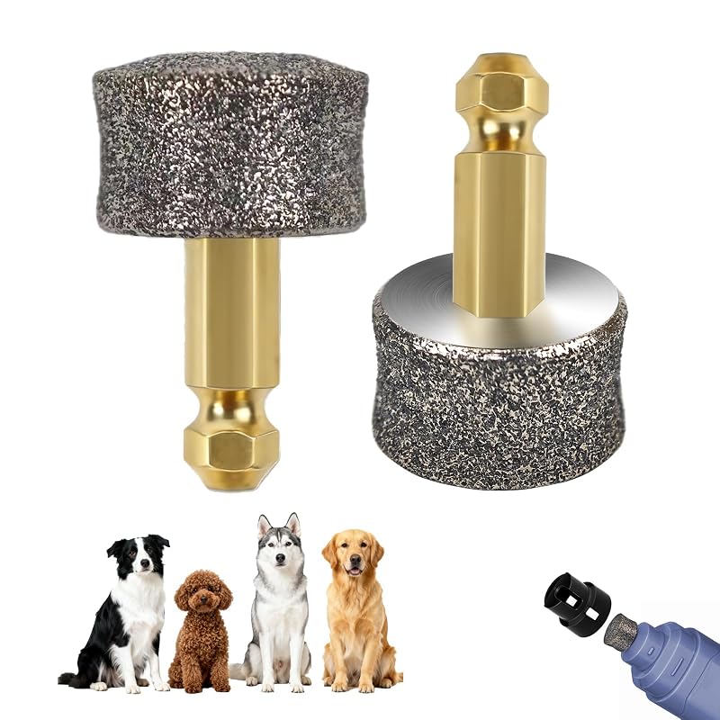 Cabeça de reposição com ponta diamantada para lixador de unhas de cães e gatos Flasidu, pacote com 2