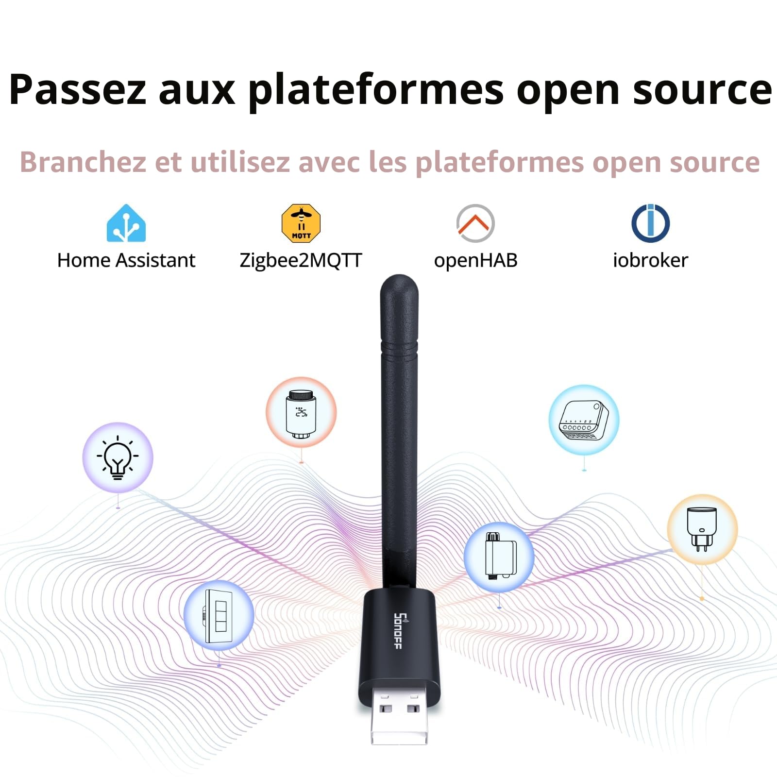 SONOFF Zigbee 3.0 Thread Dongle Lite EFR32MG21 Coordinateur USB Home Assistant Zigbee2MQTT