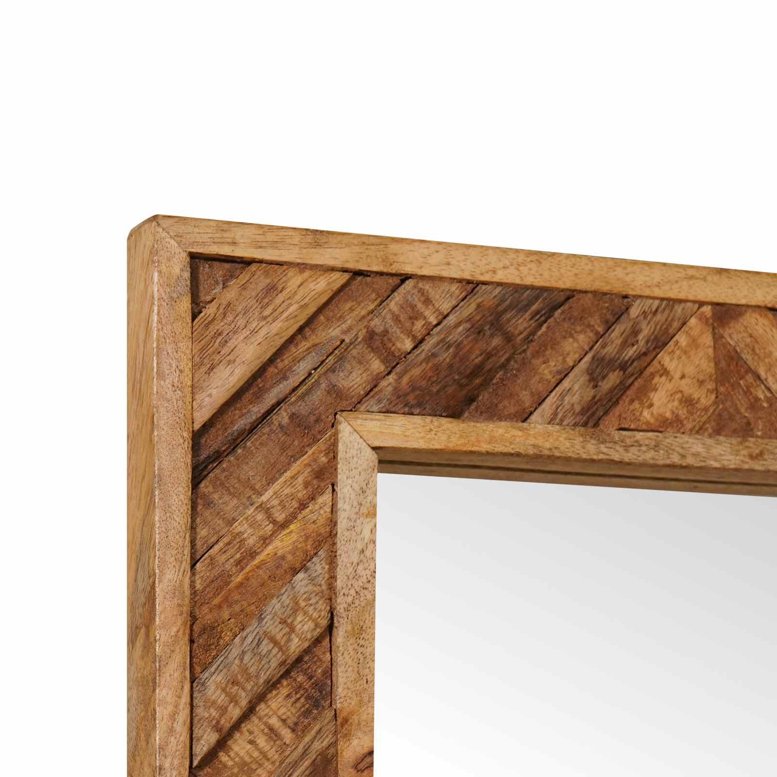 Espejo de pared marrón 70 x 50 x 3 cm de vidrio espejo plano