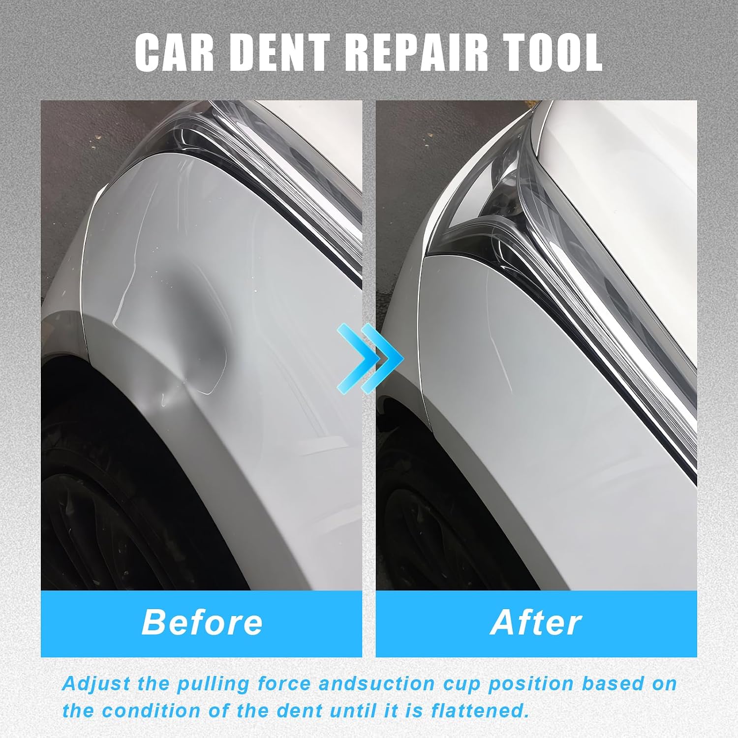 3 PCS Car Dent Suction Puller, Reusable Paintless Dent Removal Kit, Car Body Repair Kit for Automotive Body, Glass, Screen, Ceiling