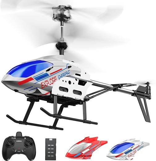 DEERC DE28 Remote Control Helicopter for Beginners, Indoor RC Helicopter Toy with LED Lighting, RC Helicopter, 3.5 Ch with...