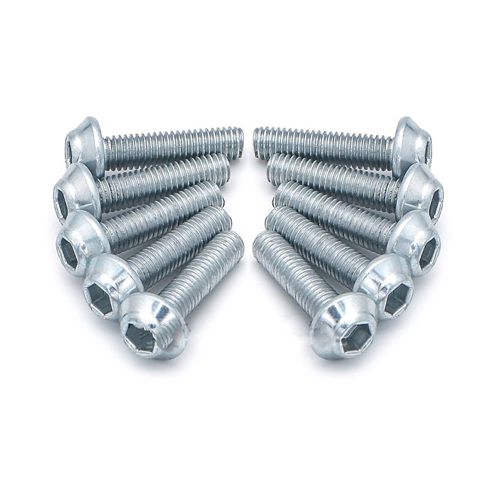 Motorcycle Screws 10 Large For Flat Round Head Socket Head Cap Screw Bolts For Motorcycle Scooter ATV Moped Cover Motorcycle Modification Accessories