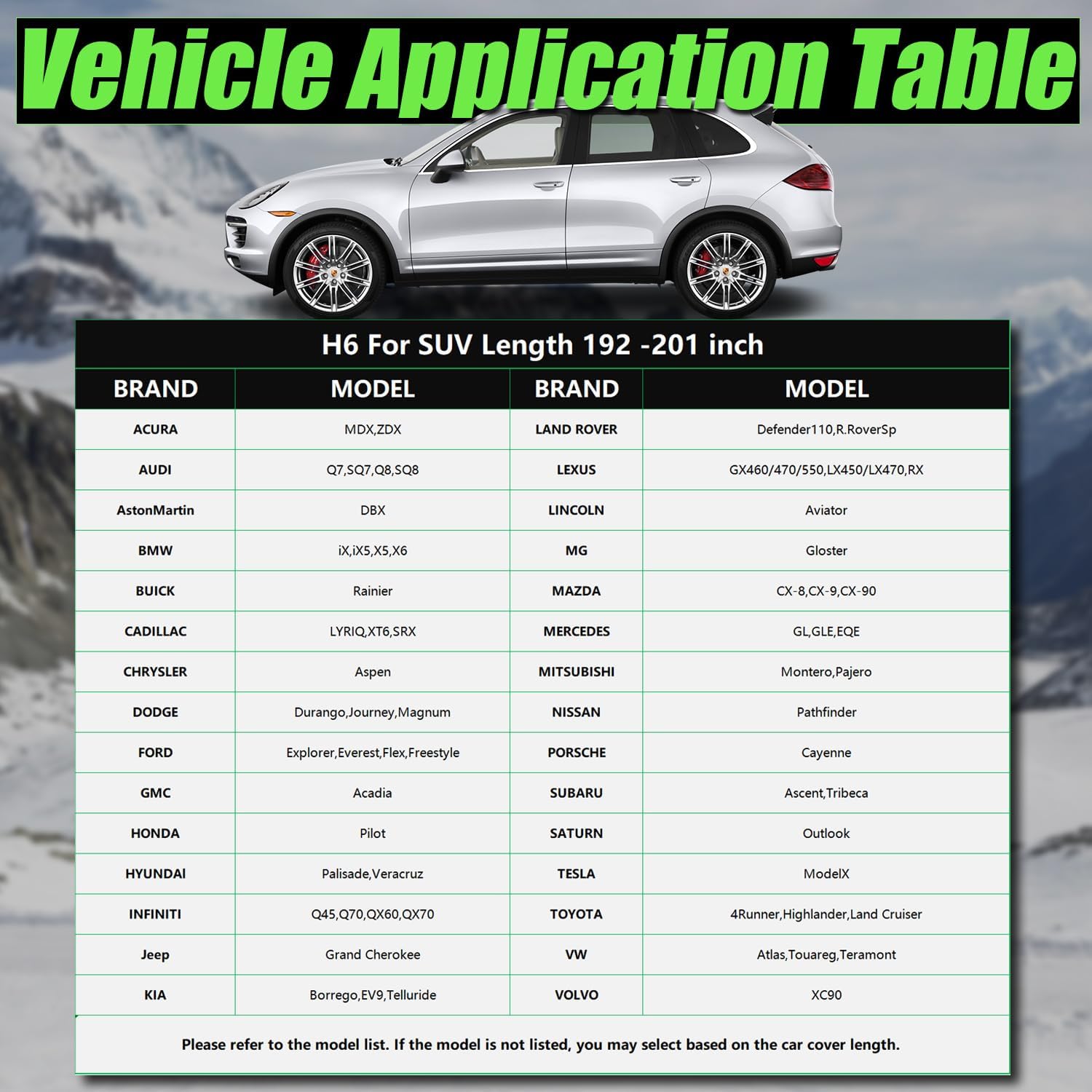 Hail Protector SUV Car Cover, Anti Hail Thickened Multi-Layered EVA Car Cover Waterproof All Weather Protection with Car Sun Visor, Outdoor Hail Protection Cover, Fit SUV Jeep-Length 192-201 Inch.