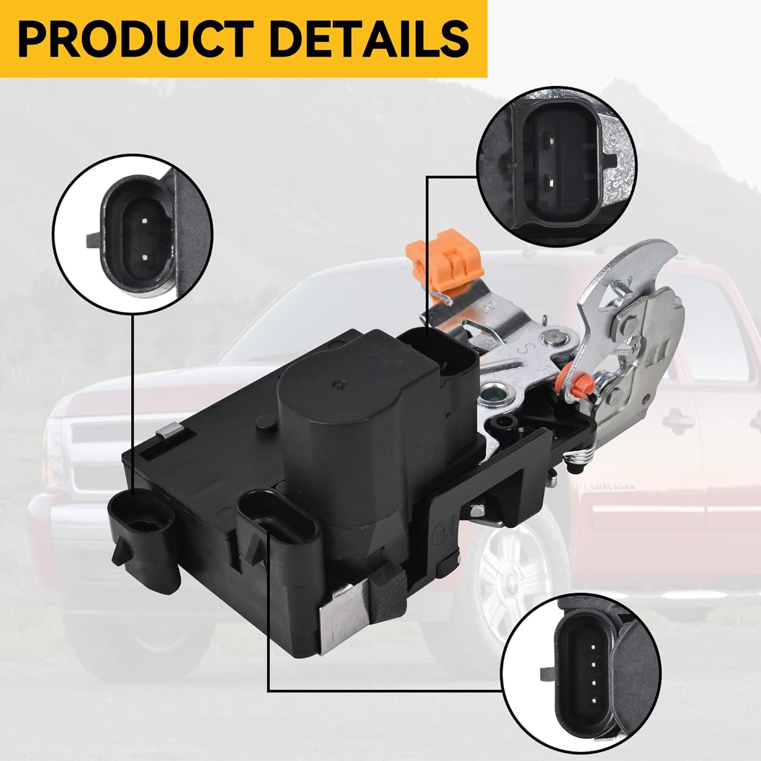 EKLN Door Lock Latch Driver Side Door Latch Assembly Compatible with Cadillac Chevy Silverado Tahoe GMC Sierra Yukon Replace 931-318 931318 15110643 15053681 15068499
