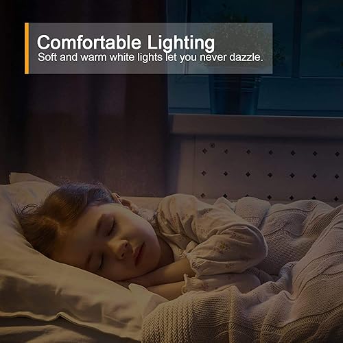 Miniatura 8 de Lyridz Luz nocturna de batería recargable con sensor de movimiento, se pega en cualquier lugar, luces nocturnas LED regulables de 1-20 lm para el