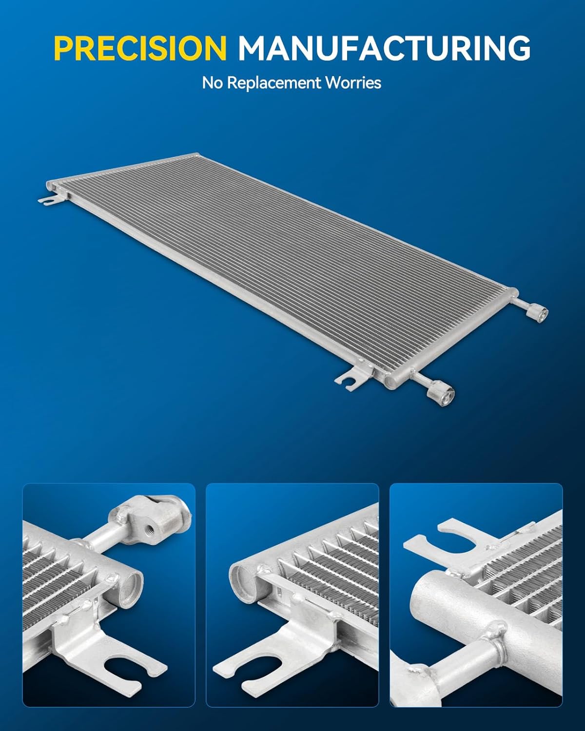 PHILTOP Air Conditioning A/C Condenser Compatible with Chevy Silverado 1500 1999-2006, Tahoe 2000-2014 5.3L/6.0L, Silverado 2500 HD 2001-2006, Silverado 1500 Classic 2007, Replace# 3026