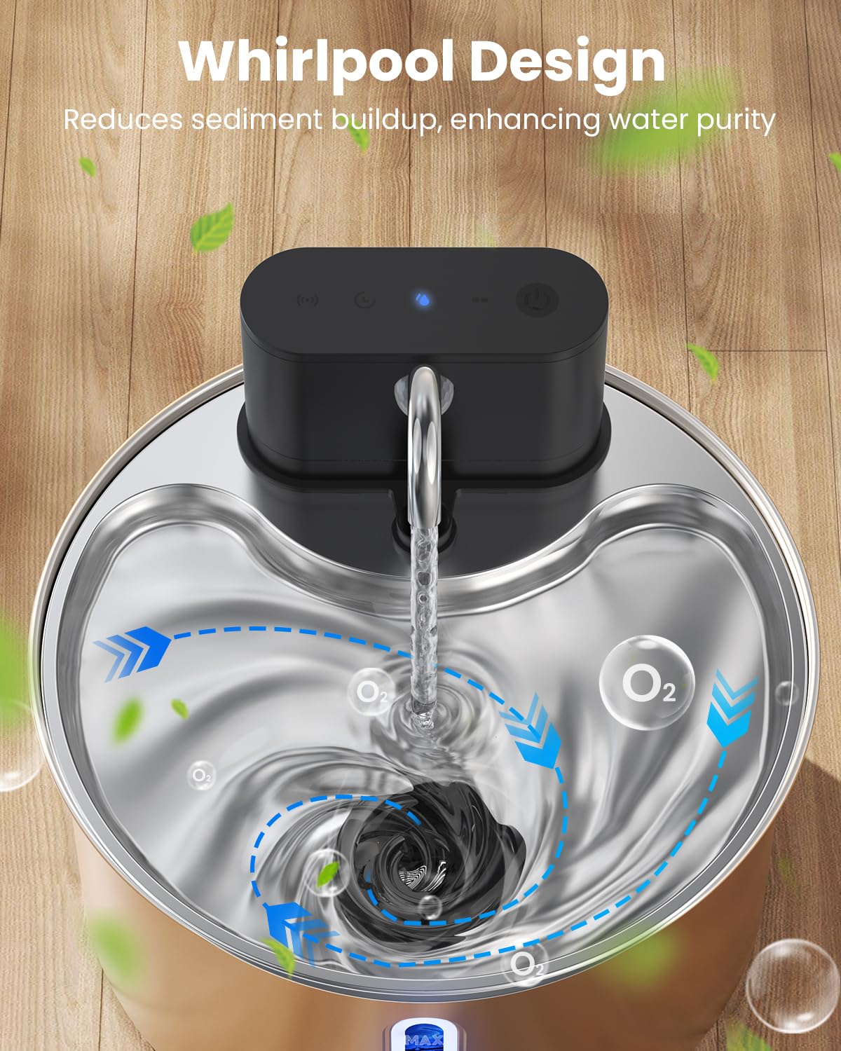 Fontana d'acqua wireless per gatti, in acciaio inox, con sensore, 3,5 l, a batteria, senza fili, erogatore automatico di acqua, pompa silenziosa, senza BPA, per bere, facile da pulire, per gatti, cani