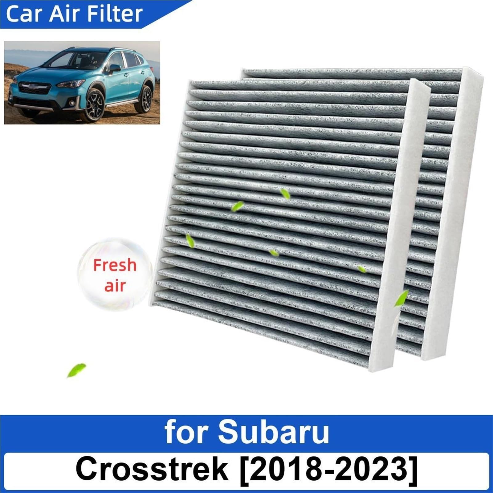 Filtr kabinowy Filtr powietrza samochodowy pasujący do Subaru Crosstrek 2018-2023 Filtry kabinowe z włókna węglowego 87139-0E040 87139-0R030 CF12157(5PCS)