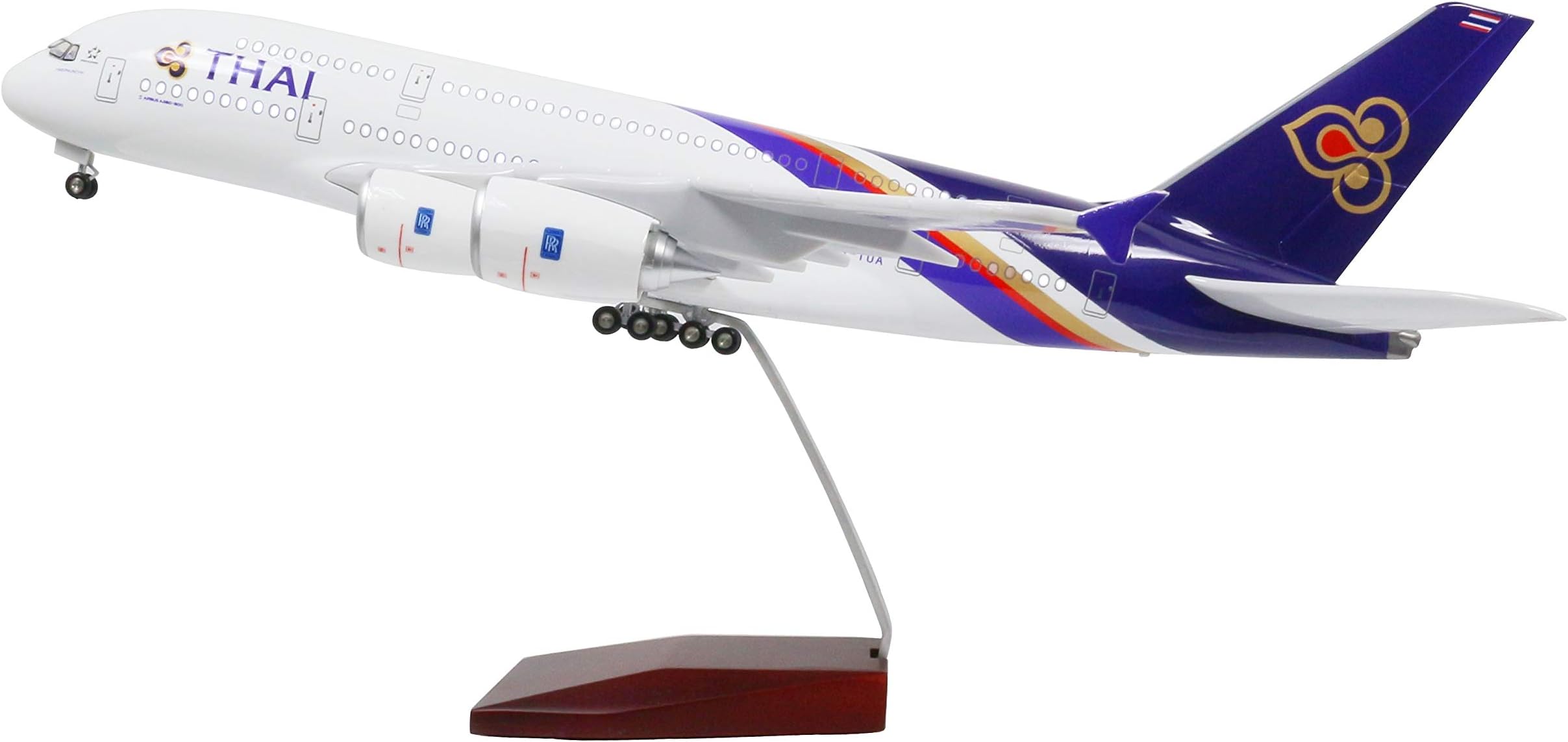 Lose Fun Park Thailand A380 1:160 Plane Model with Led Light and Landing Gear
