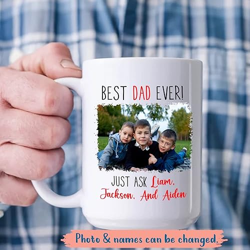 Miniatura 2 de Tazas personalizadas para papá, tazas con fotos personalizadas, taza del día del padre, regalos para papá, taza de café personalizada para papá