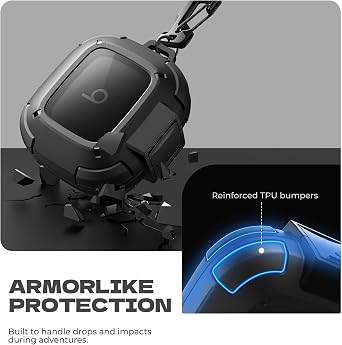 Dexnor for Beats Powerbeats Pro 2 Case with Drop-Proof Lock, Shockproof Rugged Bumper Cases Protective Cover with Carabiner & Keyring & Cleaner Kit for Powerbeats Pro 2 (2025) Black
