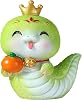 Mini Snake Figurine 2025 Year of The Snake Statues Chinese New Year Feng Shui Lucky Wealth Resin Green Snake Good Luck Animal Sculpture for Home Office Decor