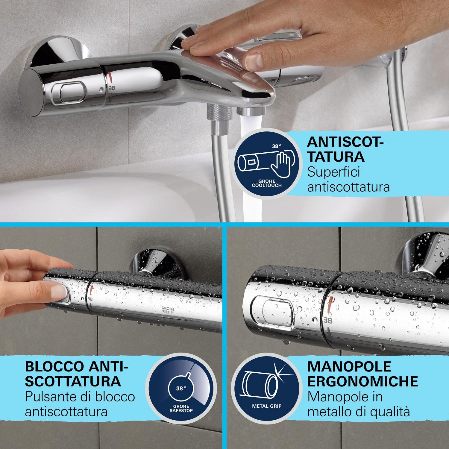 Grohe Precision Trend Miscelatore termostatico per doccia, 34237003
