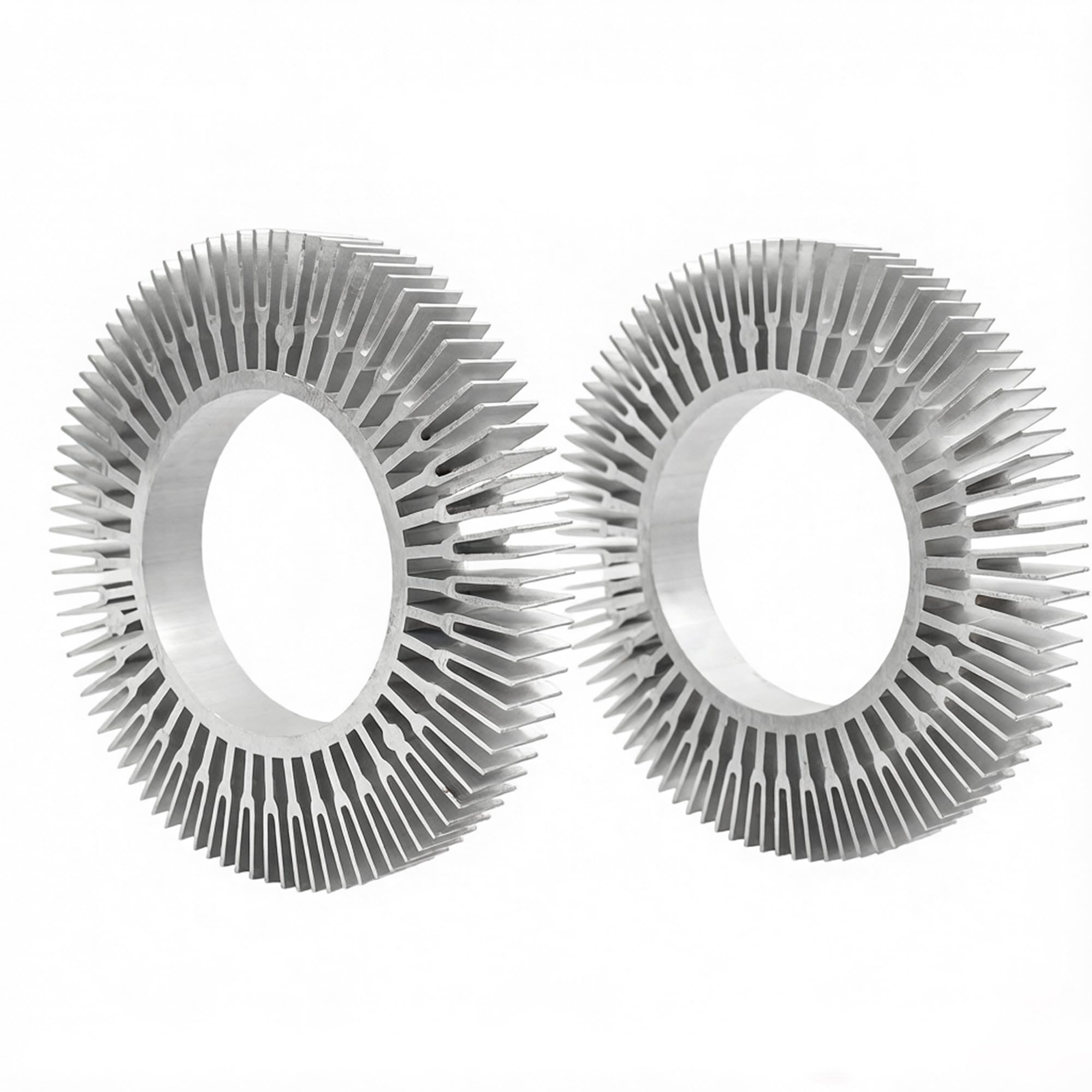 CHANCS Dissipatore di calore 149mmOD 79mm(7/64") ID Radiatore 50mmH 2PCS | Estrusione rotonda di alluminio 60W-120W per raffreddamento elettronico